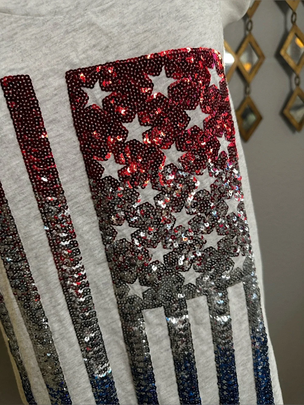 PINK Victoria's Secret Americana USA Sequin Bling Tank Top 🇺🇸 - Picture 2 of 6